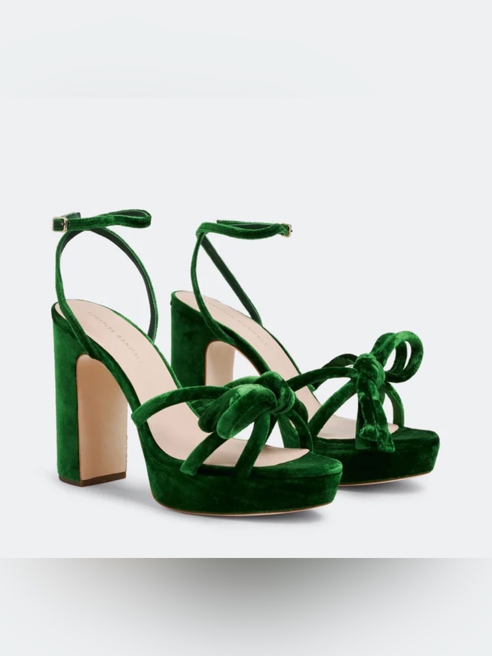 LOEFFLER RANDALL Melany Tubular Bow Platform Sandals $470